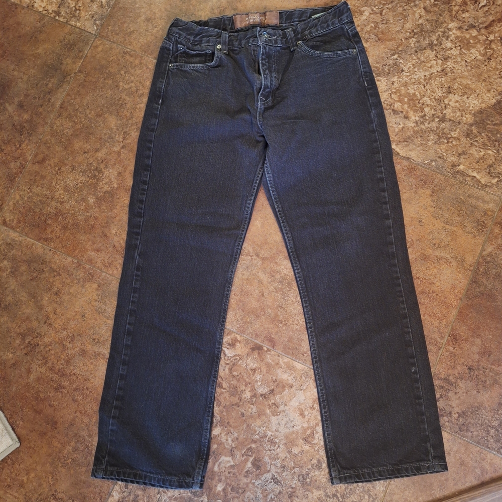Arizona Boy's Husky Size Faded Black Straight Leg Jeans